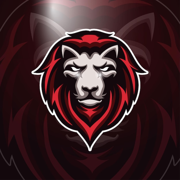 Logo esport mascota cabeza de león