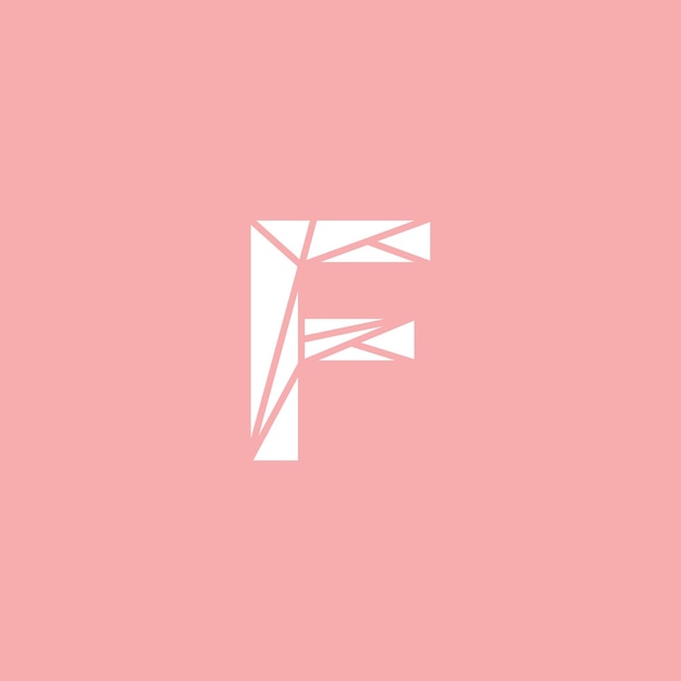 El logo F es blanco con fondo rosa