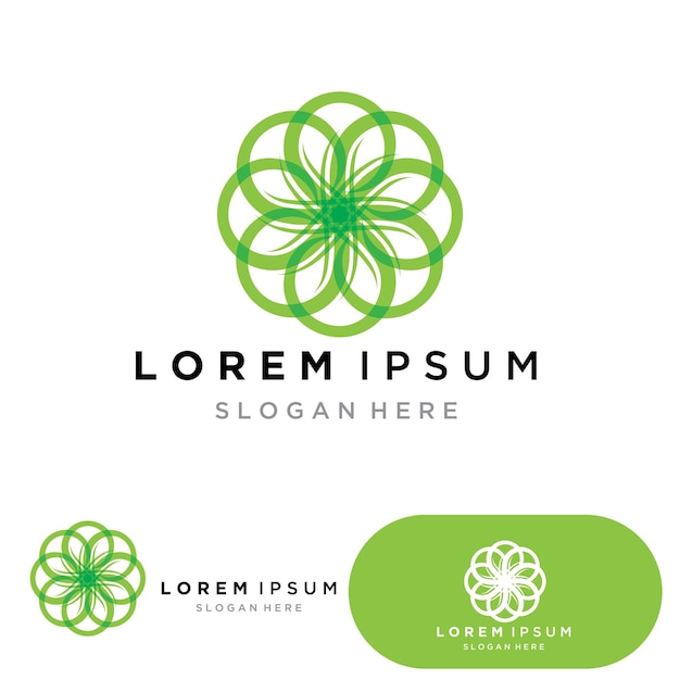 Logo de la flor El logo circular Logo de la flor Flor estilizada Pétalos Logo simple El emblema de la marca logo Mandala Logo boutique Logotipo para belleza Logo para floristería