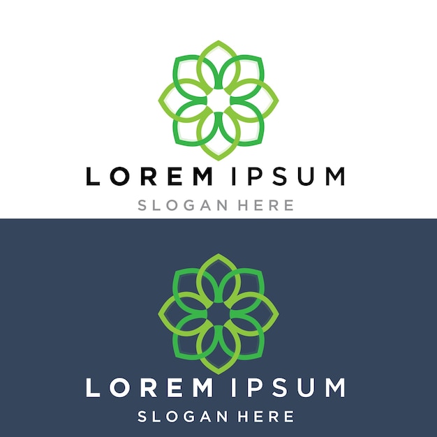 Logo de la flor El logo circular Logo de la flor Flor estilizada Pétalos Logo simple El emblema de la marca logo Mandala Logo boutique Logotipo para belleza Logo para floristería