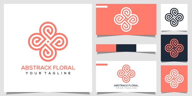 Logo floral abstracto