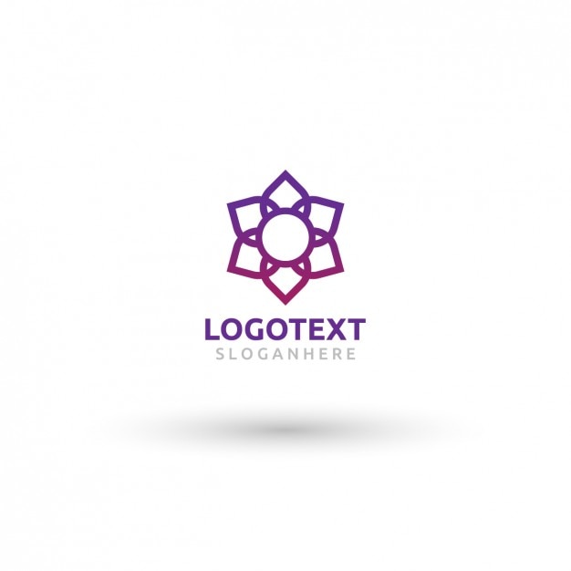 Logo floral abstracto