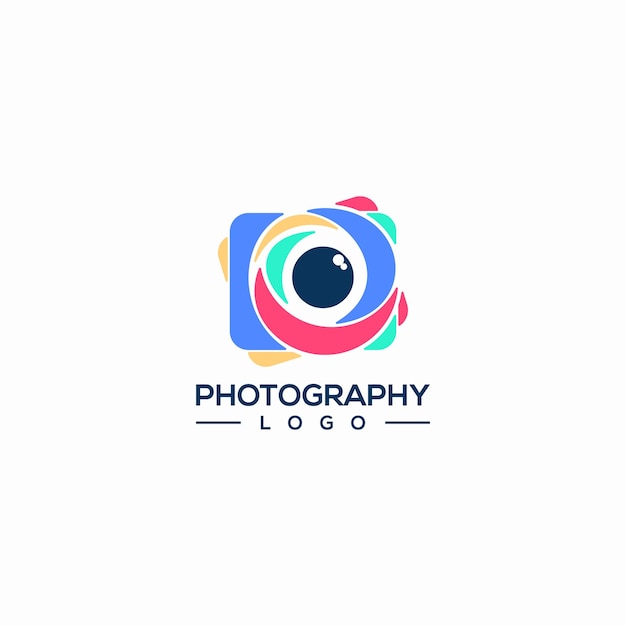 Logo de fotografía colorido