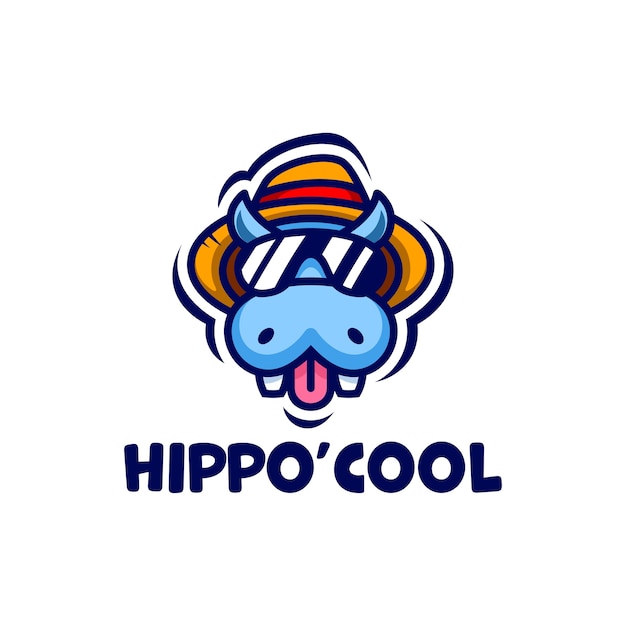 Logo fresco de hipopótamo