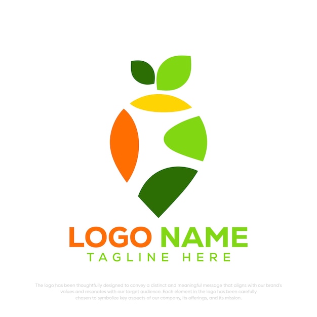 Logo de fruta Logo de comida logo de vector logo de templete