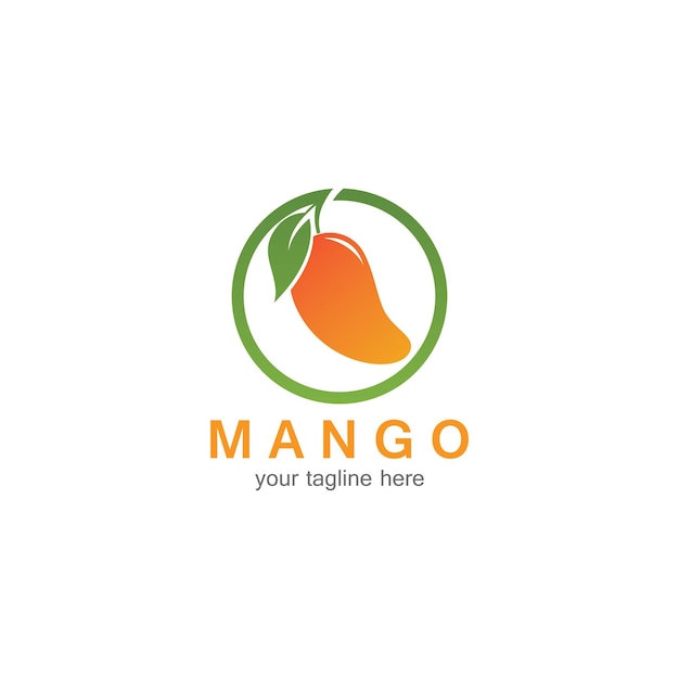 Logo de fruta de mango