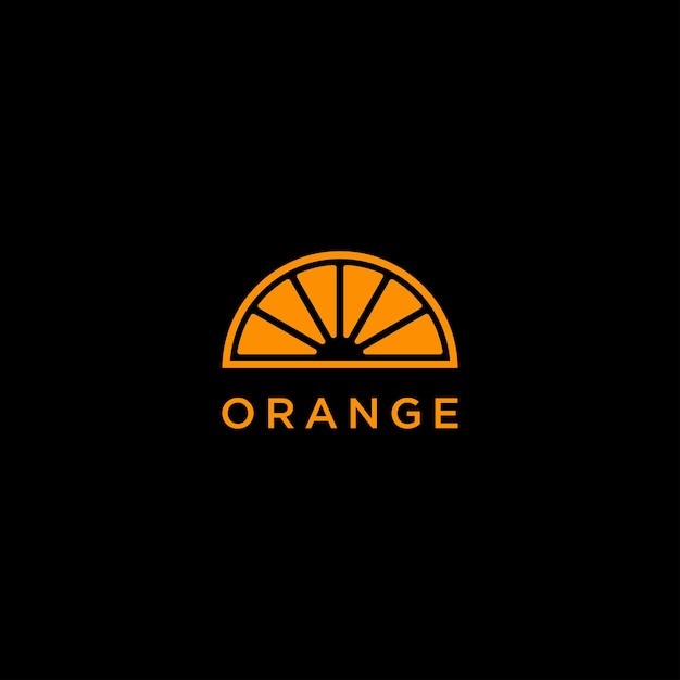 logo de fruta naranja