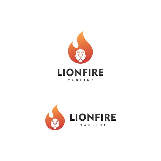 Logo de fuego de leon