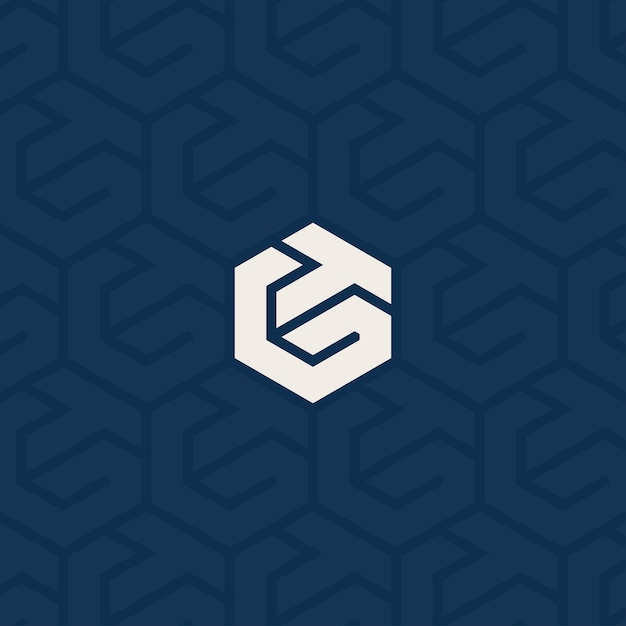Logo GT con diseño de patrón de fondo