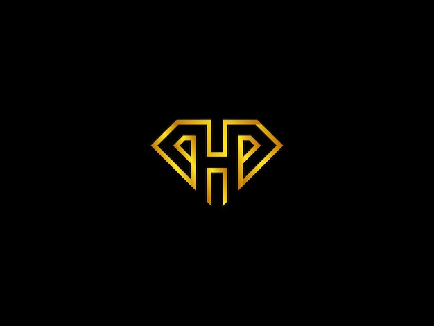 Logo h amarillo con fondo negro