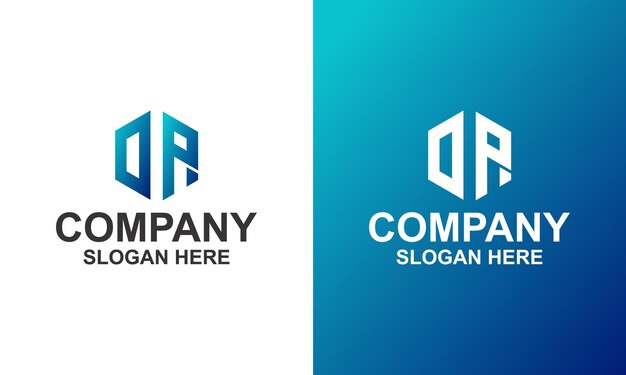 logo hexagonal letra dp