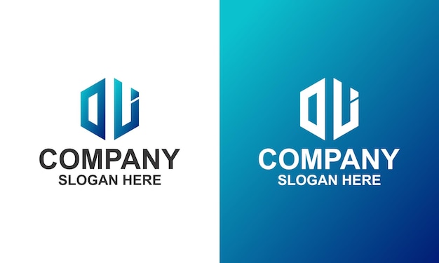 logo hexagonal letra du