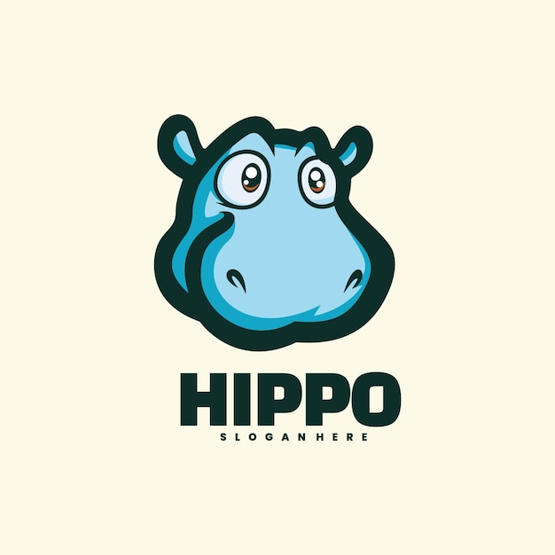 Un logo de hipopótamo azul con el título 'hippo'