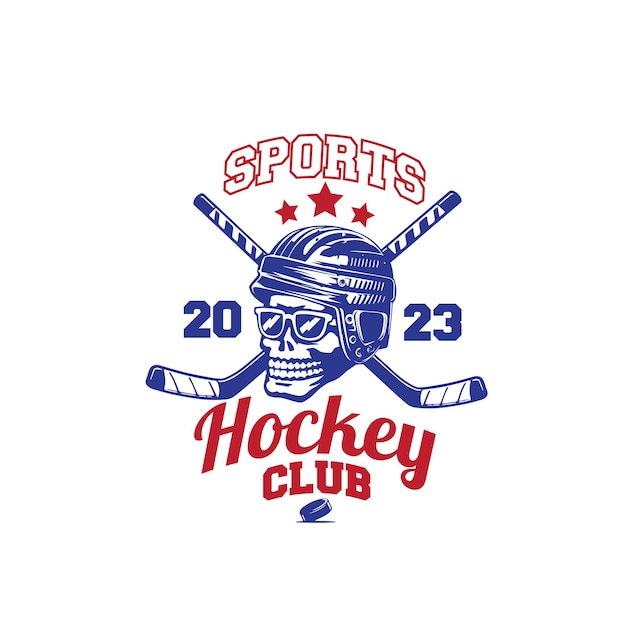 Logo hockey deportes vector ilustración