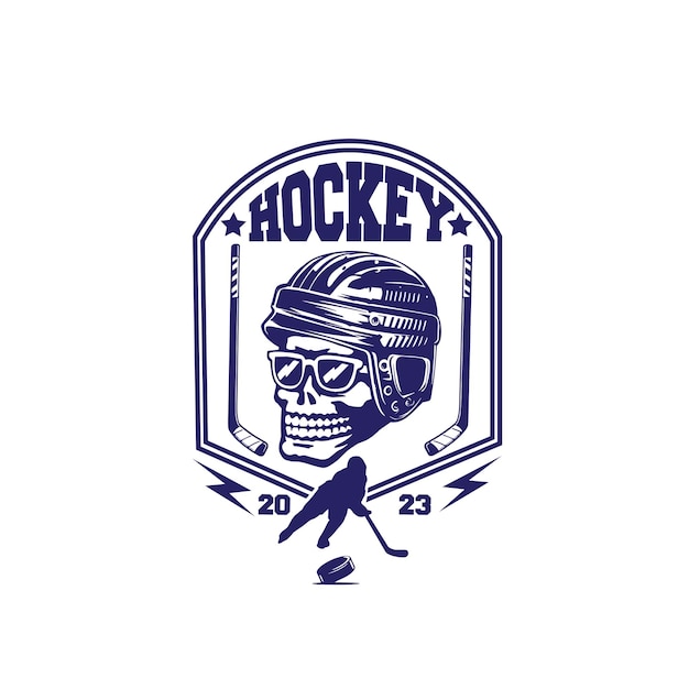 Vector logo hockey deportes vector ilustración