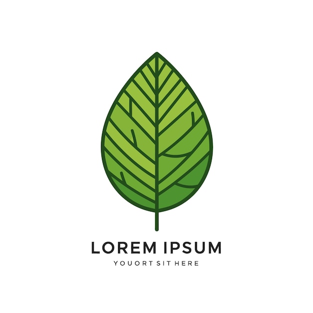 Logo de hoja verde