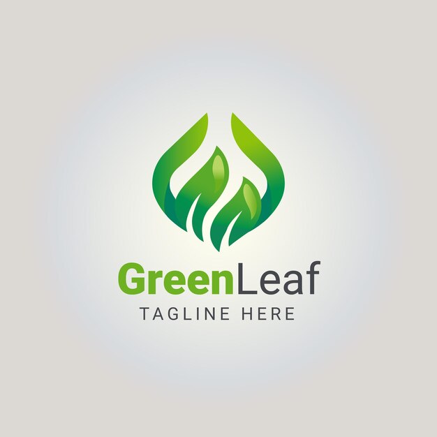 Logo de hoja verde