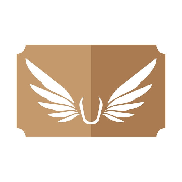 Vector logo de icono de diseño de ilustración de alas
