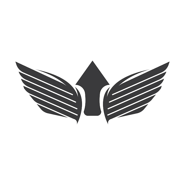 Logo de icono de diseño de ilustración de alas
