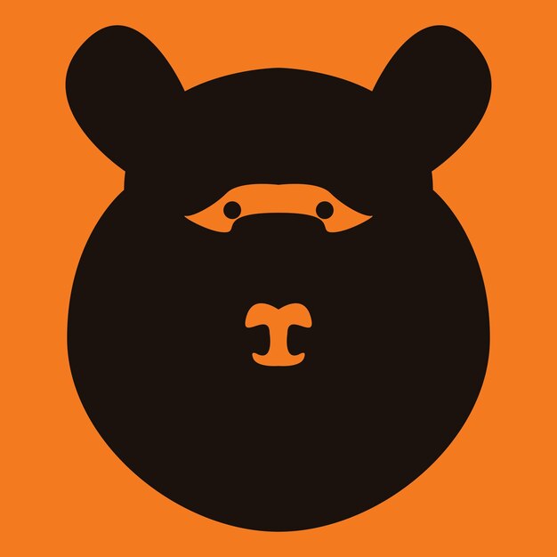logo icono oso ilustrador fondo