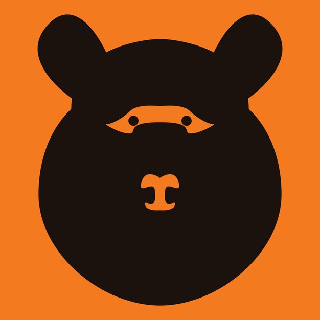 Logo icono oso ilustrador fondo