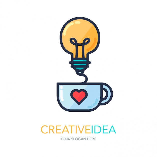 Logo de idea de éxito creativo