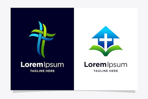 logo de la iglesia con un concepto moderno