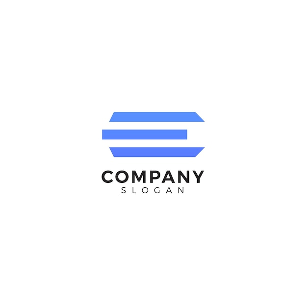 logo ilustración letra e moderno diseño