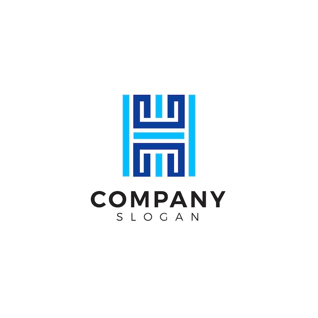 logo ilustración letra h diseño minimalista simple