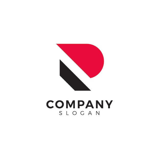 Logo ilustración letra R diseño minimalista simple