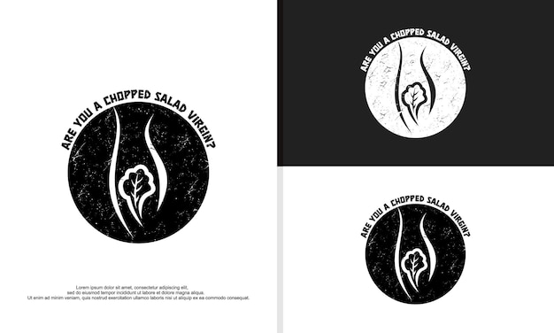 Logo ilustración vector gráfico de ensalada virgen