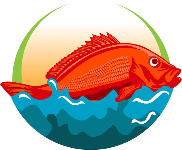 Vector logo ilustrasi ikan cocok untuk usaha bisnis mariscos