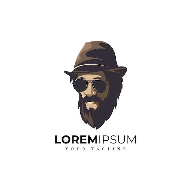 LOGO IMPRESIONANTE HOMBRE DE BARBA