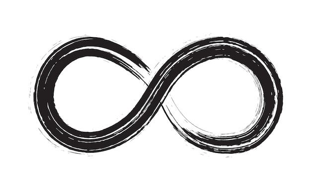 Logo infinito en estilo grunge