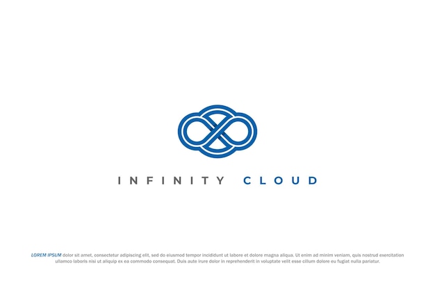 logo infinity loop nube azul