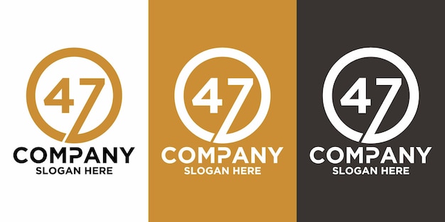 LOGO CON INICIAL 4 7 DENTRO DEL CÍRCULO