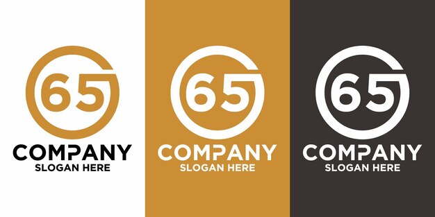 LOGO CON INICIAL 6 5 DENTRO DEL CÍRCULO