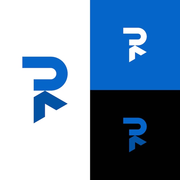 Logo iniciales letra RA moderno y limpio monograma logo