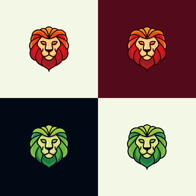 Logo inspirado en el diseño del león colorido