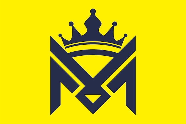logo inspirado en la letra m con una corona. adecuado para todos los modelos de negocio