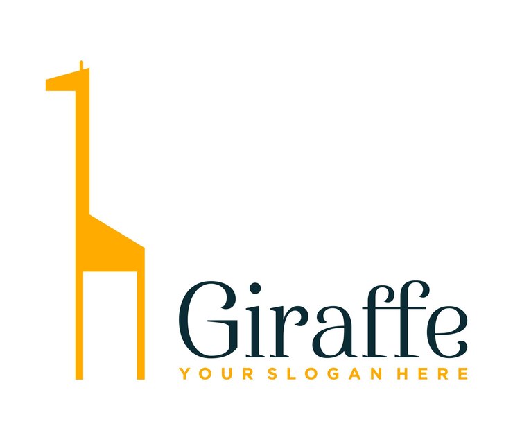 Vector logo jirafa ilustración vector diseño creativo