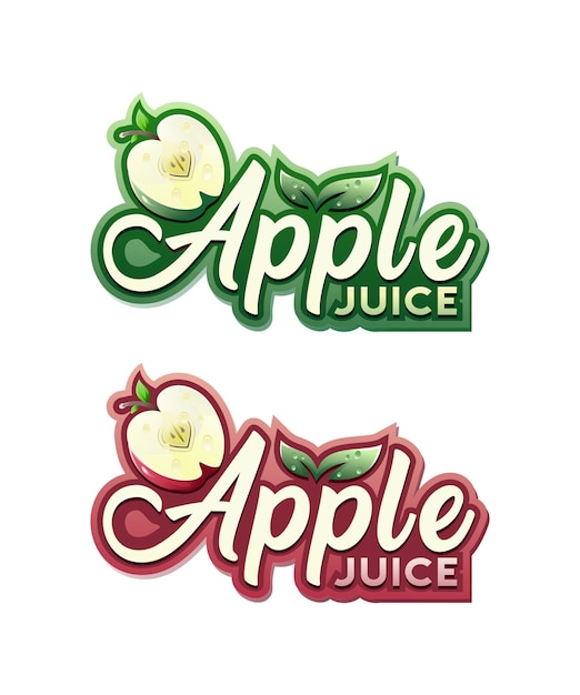 Logo de jugo de manzana