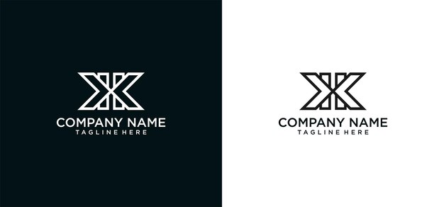 logo KK diseño abstracto inicial