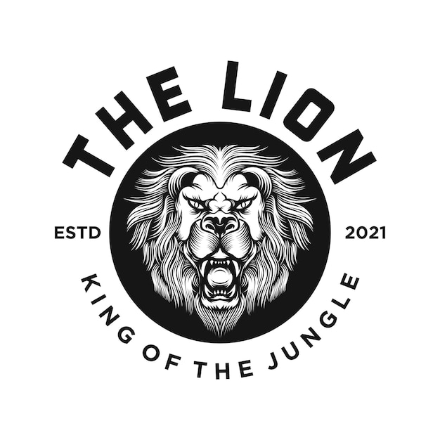 Logo de leon vintage