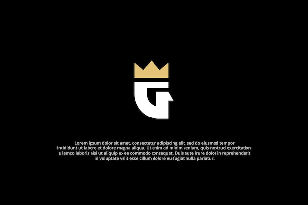 logo letra g rey corona