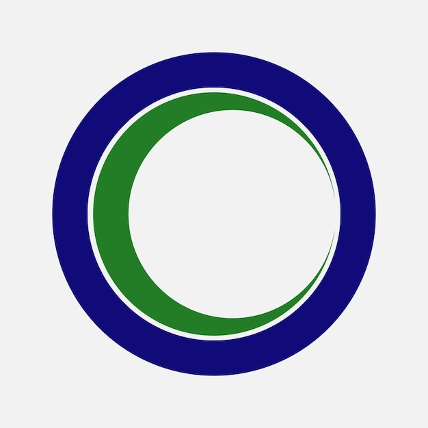 Logo de letra OC con plantilla de perno de trueno de iluminación