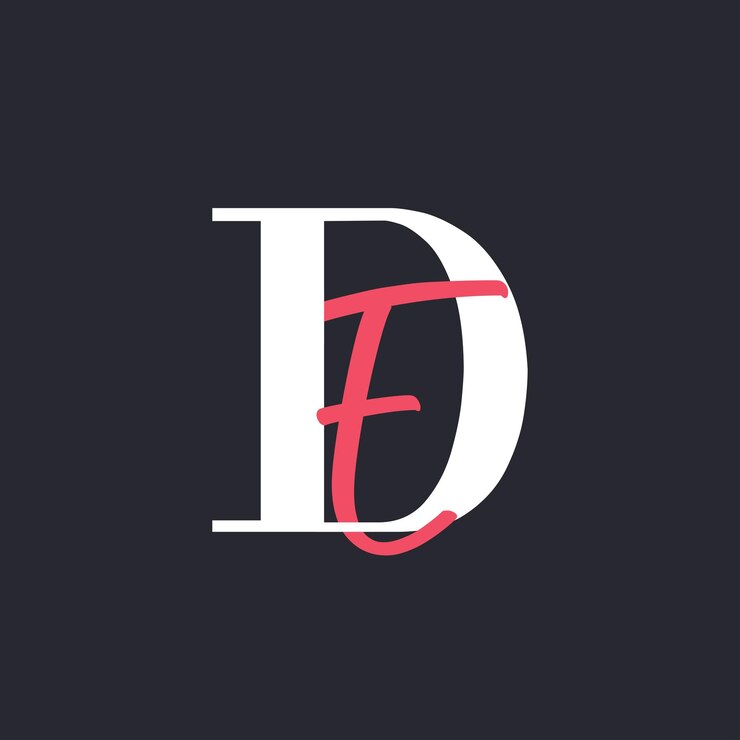 Vector logo de la letra perfectamente mezclado iniciales de la letra diseño del logotipo