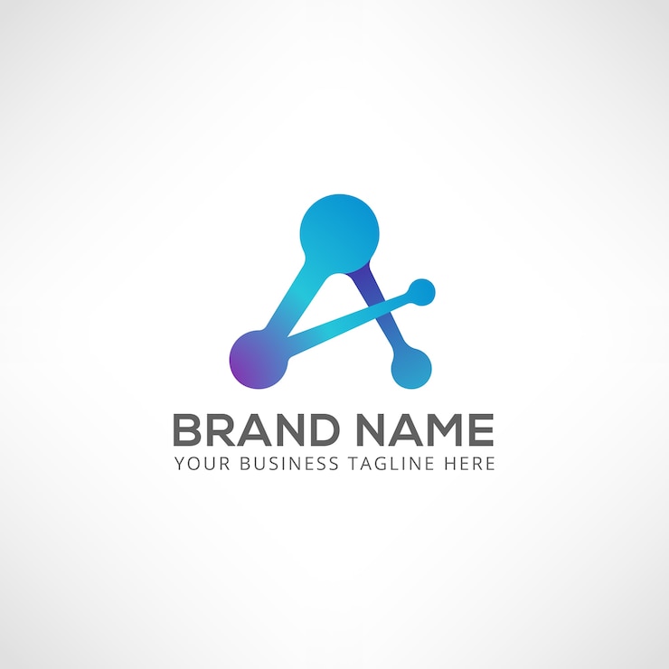 Vector un logo de letra. plantilla de logotipo inicial 3d