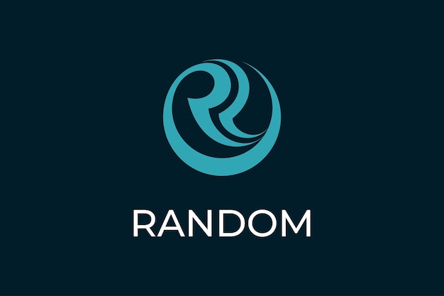 Logo letra R círculo onda
