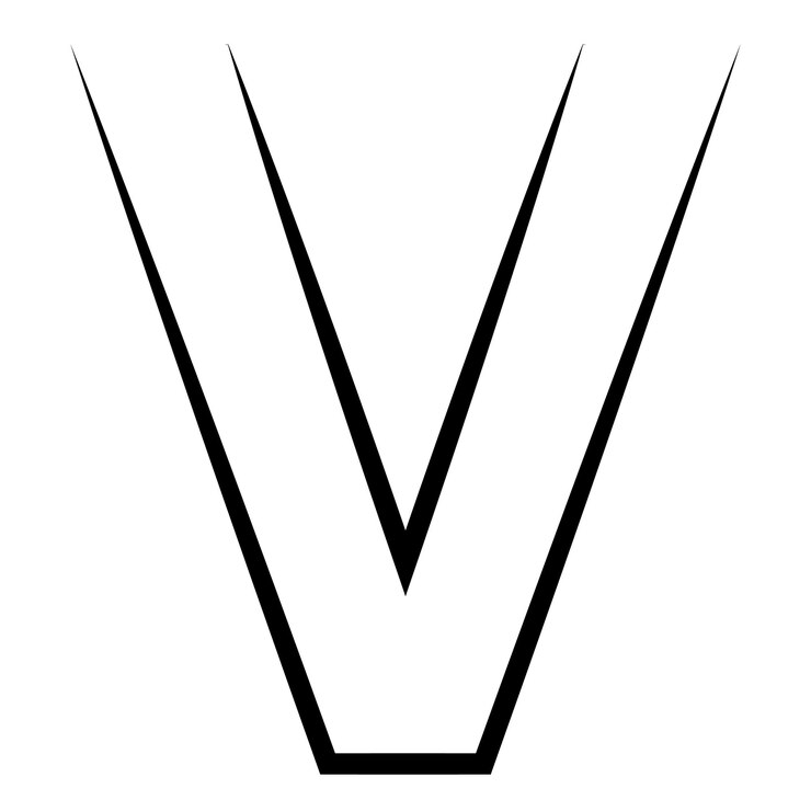 Vector logo letra v icono v victoria alfabeto logotipo v emblema